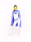 Lycra Batgirl Costume In Blue And White